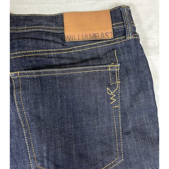 William Rast 40x32 Dark Wash Indigo Blue Jeans Dean Slim Straight 42” Waist EUC - Picture 10 of 13